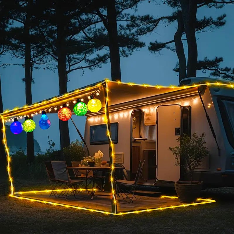 UGrandF 6-Pack Colorful LED Ball Lights, 3.2-Inch Shatterproof Hanging Orbs with Changeable Colors, Battery-Powered Christmas Decor for Outdoor Indoor, Christmas Tree, Party, Garden, RV & Camping - Image 3